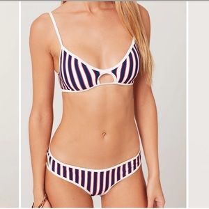l*space NWT red white & blue Ross Top and Rachel Classic Bikini Bottom Swimsuit